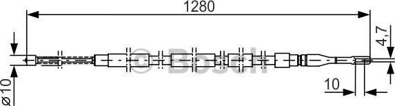 BOSCH 1 987 477 161 - Kabel, dayanacaq əyləci furqanavto.az