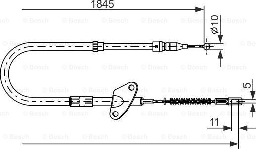 BOSCH 1 987 477 119 - Kabel, dayanacaq əyləci furqanavto.az