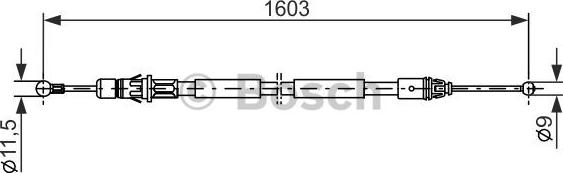 BOSCH 1 987 477 116 - Kabel, dayanacaq əyləci furqanavto.az