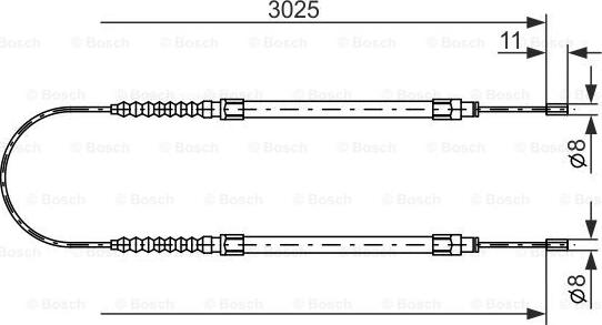 BOSCH 1 987 477 113 - Kabel, dayanacaq əyləci furqanavto.az