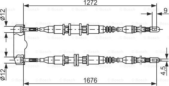 BOSCH 1 987 477 136 - Kabel, dayanacaq əyləci furqanavto.az