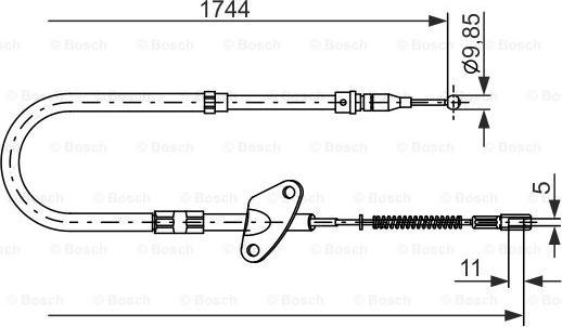 BOSCH 1 987 477 122 - Kabel, dayanacaq əyləci furqanavto.az