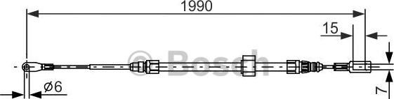 BOSCH 1 987 477 854 - Kabel, dayanacaq əyləci furqanavto.az