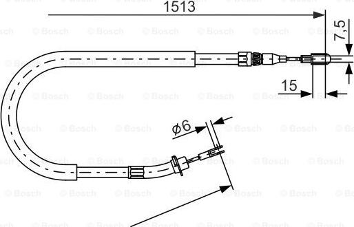 BOSCH 1 987 477 852 - Kabel, dayanacaq əyləci furqanavto.az