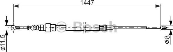 BOSCH 1 987 477 802 - Kabel, dayanacaq əyləci furqanavto.az