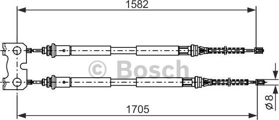 BOSCH 1 987 477 834 - Kabel, dayanacaq əyləci furqanavto.az