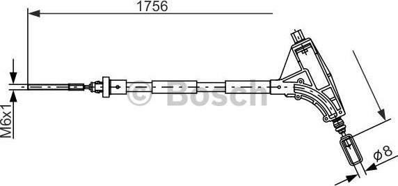 BOSCH 1 987 477 870 - Kabel, dayanacaq əyləci furqanavto.az