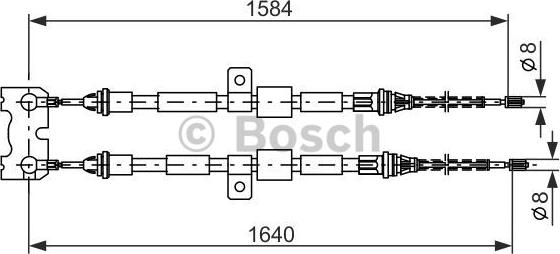 BOSCH 1 987 477 345 - Kabel, dayanacaq əyləci furqanavto.az