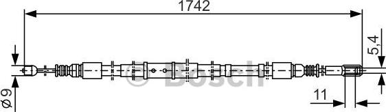 BOSCH 1 987 477 305 - Kabel, dayanacaq əyləci furqanavto.az