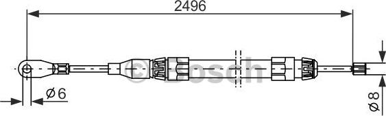 BOSCH 1 987 477 306 - Kabel, dayanacaq əyləci furqanavto.az