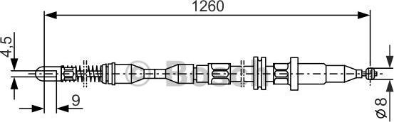 BOSCH 1 987 477 308 - Kabel, dayanacaq əyləci furqanavto.az