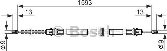 BOSCH 1 987 477 374 - Kabel, dayanacaq əyləci furqanavto.az