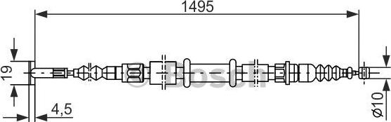 BOSCH 1 987 477 376 - Kabel, dayanacaq əyləci furqanavto.az