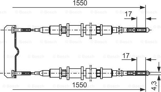 BOSCH 1 987 477 250 - Kabel, dayanacaq əyləci furqanavto.az