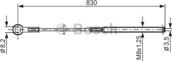 BOSCH 1 987 477 208 - Kabel, dayanacaq əyləci furqanavto.az