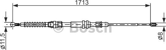 BOSCH 1 987 477 203 - Kabel, dayanacaq əyləci furqanavto.az