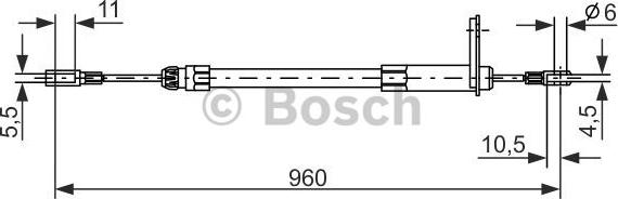 BOSCH 1 987 477 219 - Kabel, dayanacaq əyləci furqanavto.az