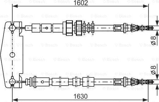 BOSCH 1 987 477 232 - Kabel, dayanacaq əyləci furqanavto.az