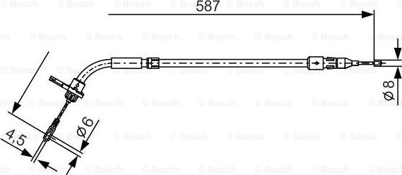 BOSCH 1 987 477 224 - Kabel, dayanacaq əyləci furqanavto.az