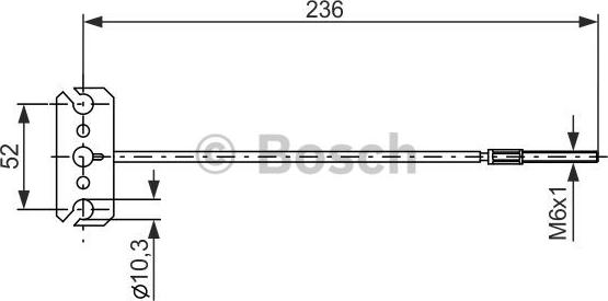 BOSCH 1 987 477 226 - Kabel, dayanacaq əyləci furqanavto.az