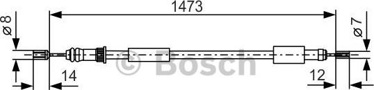 BOSCH 1 987 477 270 - Kabel, dayanacaq əyləci furqanavto.az