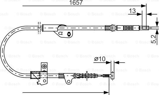 BOSCH 1 987 477 753 - Kabel, dayanacaq əyləci furqanavto.az