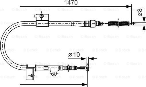 BOSCH 1 987 477 757 - Kabel, dayanacaq əyləci furqanavto.az