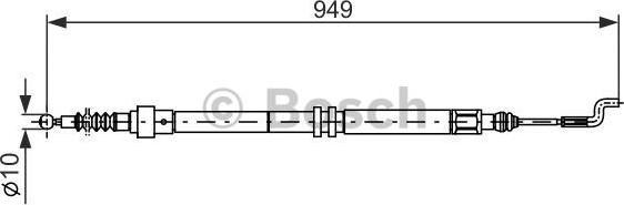 BOSCH 1 987 477 706 - Kabel, dayanacaq əyləci furqanavto.az