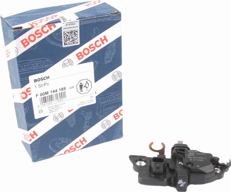 BOSCH F 00M 144 188 - Gərginlik tənzimləyicisi, alternator furqanavto.az