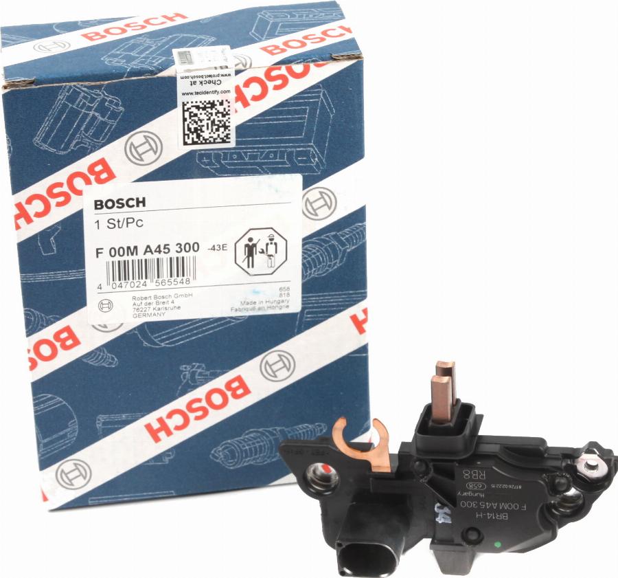 BOSCH F 00M A45 300 - Gərginlik tənzimləyicisi, alternator furqanavto.az