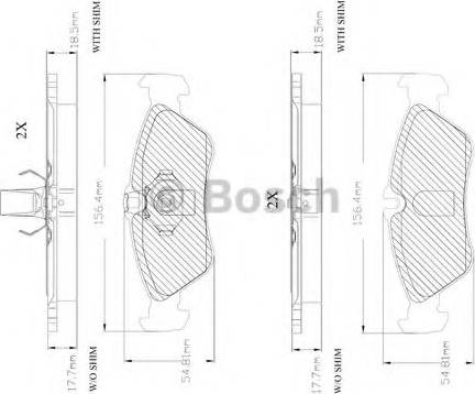 BOSCH F 03A 150 010 - Əyləc altlığı dəsti, əyləc diski furqanavto.az