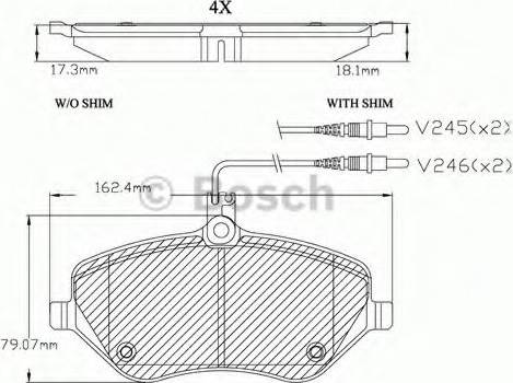 BOSCH F 03A 150 029 - Əyləc altlığı dəsti, əyləc diski furqanavto.az