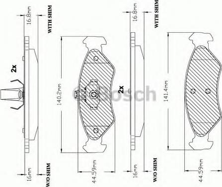 BOSCH F 03A 150 024 - Əyləc altlığı dəsti, əyləc diski furqanavto.az