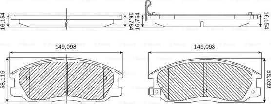 BOSCH F 03B 050 058 - Əyləc altlığı dəsti, əyləc diski furqanavto.az