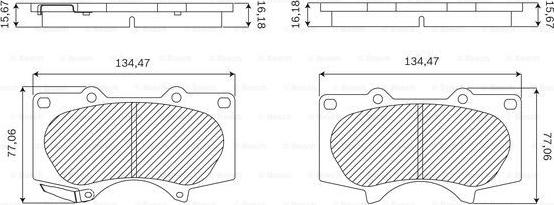 BOSCH F 03B 050 106 - Əyləc altlığı dəsti, əyləc diski furqanavto.az