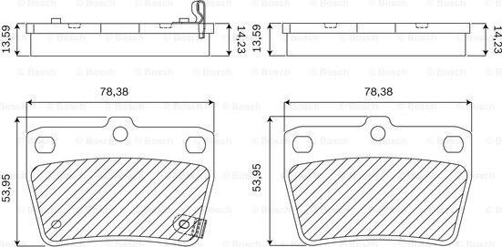 BOSCH F 03B 050 125 - Əyləc altlığı dəsti, əyləc diski furqanavto.az