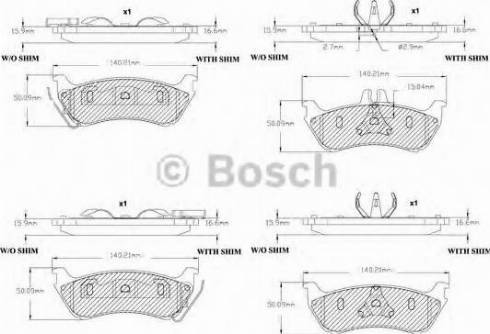 BOSCH F 03B 150 090 - Əyləc altlığı dəsti, əyləc diski furqanavto.az