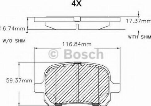 BOSCH F 03B 150 048 - Əyləc altlığı dəsti, əyləc diski furqanavto.az