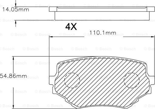 BOSCH F 03B 150 043 - Əyləc altlığı dəsti, əyləc diski furqanavto.az