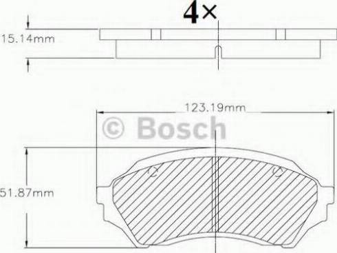 BOSCH F 03B 150 068 - Əyləc altlığı dəsti, əyləc diski furqanavto.az