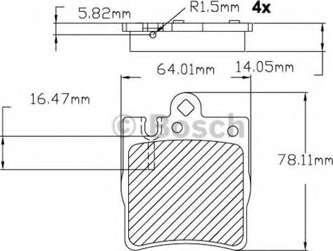 BOSCH F 03B 150 088 - Əyləc altlığı dəsti, əyləc diski furqanavto.az