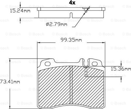 BOSCH F 03B 150 022 - Əyləc altlığı dəsti, əyləc diski furqanavto.az