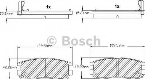 BOSCH F 03B 150 027 - Əyləc altlığı dəsti, əyləc diski furqanavto.az