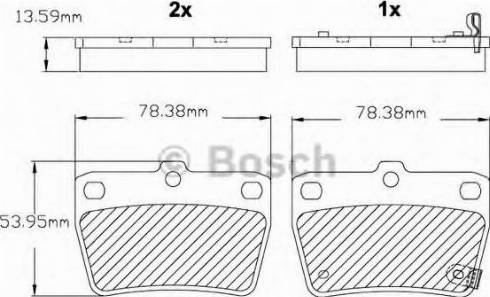 BOSCH F 03B 150 146 - Əyləc altlığı dəsti, əyləc diski furqanavto.az