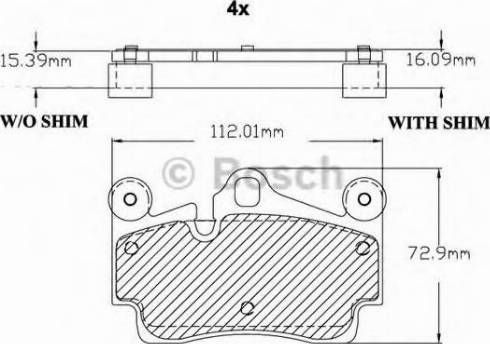 BOSCH F 03B 150 124 - Əyləc altlığı dəsti, əyləc diski furqanavto.az