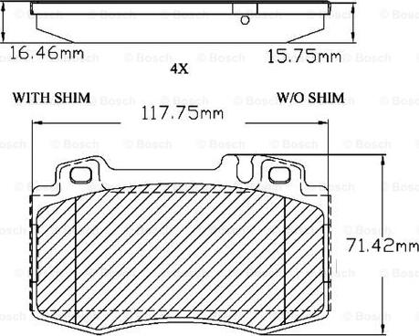 BOSCH F 03B 150 300 - Əyləc altlığı dəsti, əyləc diski furqanavto.az