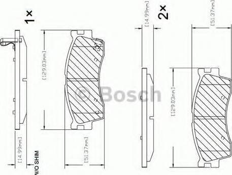 BOSCH F 03B 150 310 - Əyləc altlığı dəsti, əyləc diski furqanavto.az