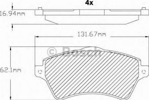 BOSCH F 03B 150 318 - Əyləc altlığı dəsti, əyləc diski furqanavto.az