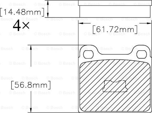 BOSCH F 03B 150 206 - Əyləc altlığı dəsti, əyləc diski furqanavto.az