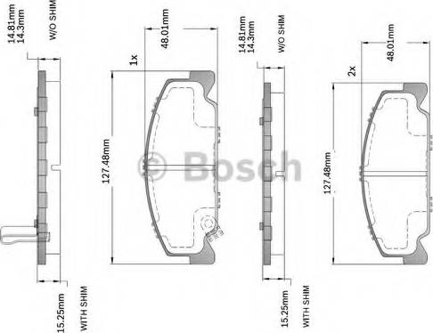 BOSCH F 03B 150 214 - Əyləc altlığı dəsti, əyləc diski www.furqanavto.az